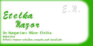 etelka mazor business card